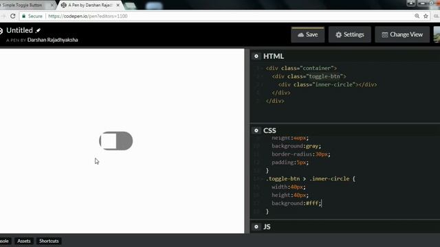 How to design animated toggle button using [HTML+CSS+JavaScript] смотреть онлайн