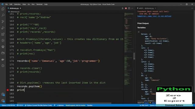 39 Python Dictionary Popitem( ) Method смотреть онлайн
