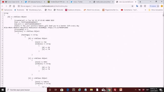? Como Leer El Timeline de Twitter con PHP ( 2.- Como Crear Bot de Twitter ) смотреть онлайн
