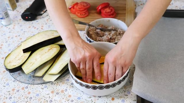 Баклажаны в духовке с Мясом ? Сочная и вкусная ЗАКУСКА смотреть онлайн