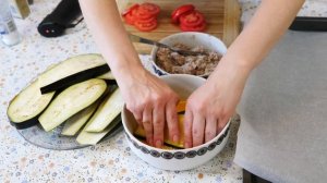 Баклажаны в духовке с Мясом ?  Сочная и вкусная ЗАКУСКА