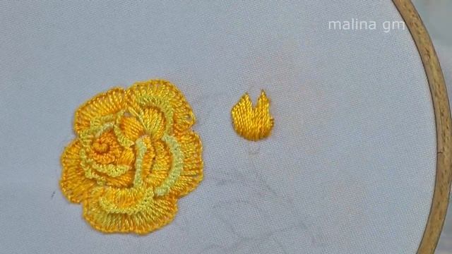 Awesome Rose 3D Embroidery | Autumn Rose three colors of yellow shades смотреть онлайн