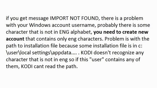 KODI - IMPORT NOT FOUND!!! SOLVED смотреть онлайн