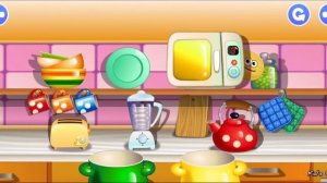 Развивающая игра для детей  Изучаем фигурки и их размеры  фрукты и овощи а также действия с ними.