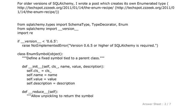 PYTHON : Best way to do enum in Sqlalchemy? смотреть онлайн