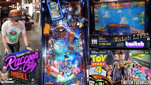 Jersey Jack Pinball Toy Story 4: The 10M Grand Champion game. Streamed from The Pinball Pirate. смотреть онлайн