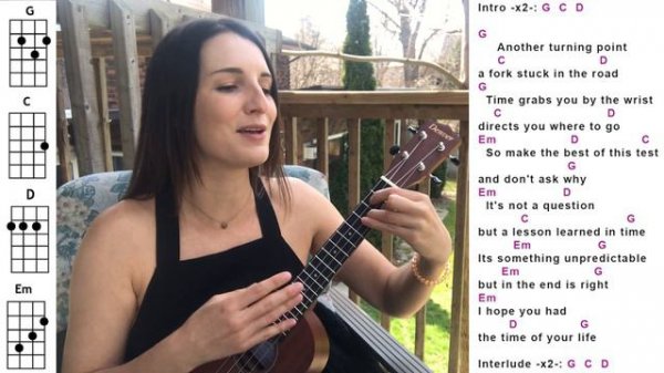 GOOD RIDDANCE (TIME OF YOUR LIFE) | GREEN DAY | Ukulele TUTORIAL 4 EASY chords | strumming & lyrics