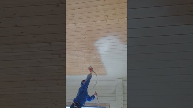 Безвоздушная покраска потолка смотреть онлайн