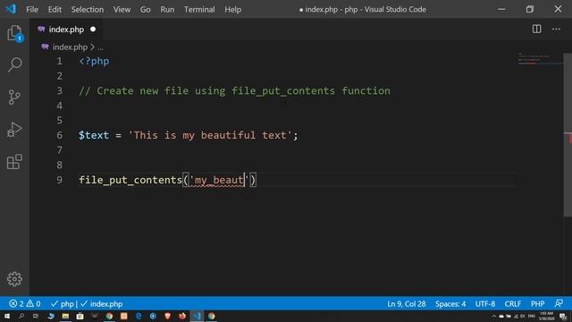 8 Create new file using file put contents function | PHP смотреть онлайн