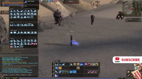 Next Target example action in Lineage 2