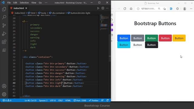 08. Bootstrap Buttons | تعلم بوتستراب بالكامل | كورس كامل للمبتدئين Bootstrap 5 смотреть онлайн