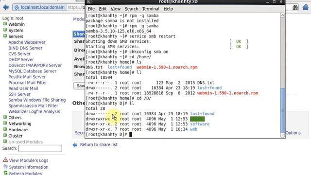 File Server: Samba Permission User & Group and Quatas by Webmin ຄອນຟິກຟາຍເຊີເວີດ້ວຍເວັບມິນ смотреть онлайн