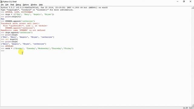 List, Tuple and Dictionary in Python 3 смотреть онлайн