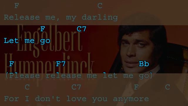 Please Release Me - HUMPERDINK - Guitar Backing Track with chords and lyrics смотреть онлайн