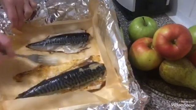 Скумбрия запечённая в духовке Диетическое блюдо смотреть онлайн