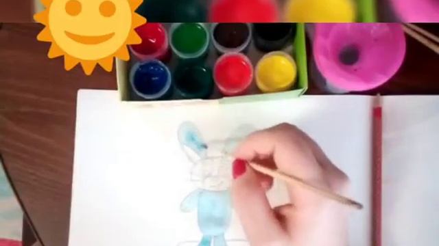 КАК НАРИСАВАТЬ ЗАЙЧИКА / уроки рисования для деток смотреть онлайн