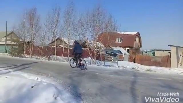 Зимний Дрифт. На велосипеде. смотреть онлайн