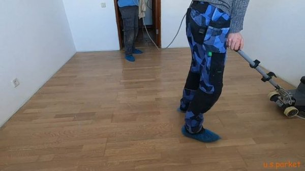 Шлифовка тонировка паркета Bona Craft Oil 2K лак Bona Traffic HD