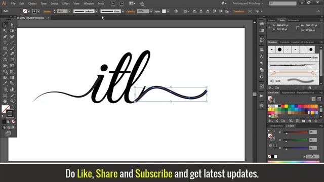 Calligraphy logo design tutorial | How to make custom text calligraphy logo in illustrator cc смотреть онлайн