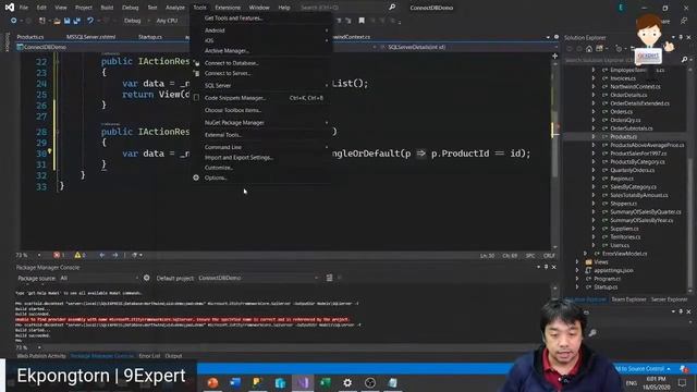 Live! Training "การติดต่อฐานข้อมูล MS SQLServer, Access, MySQL ด้วย ASP.NET CORE" смотреть онлайн