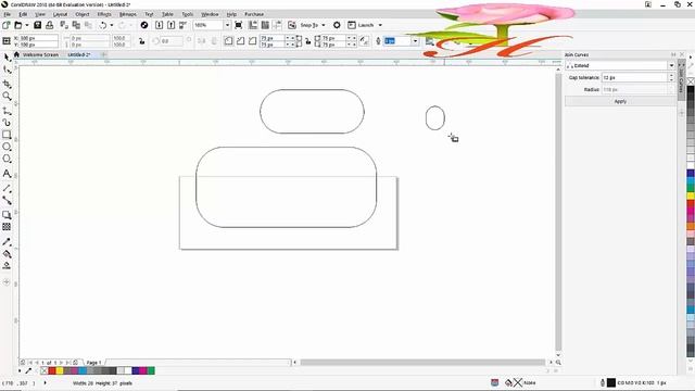 shapes corner resizing and design CorelDraw cc 2023 смотреть онлайн