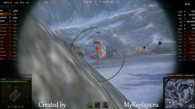 WOT: Arctic Region - M18 Hellcat - 10 frags - Top Gun, Sniper смотреть онлайн
