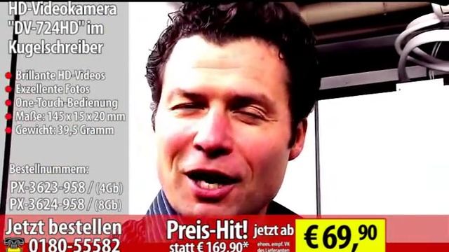 Somikon 6in1-HD-Videokamera "DV-724HD" im Kugelschreiber смотреть онлайн
