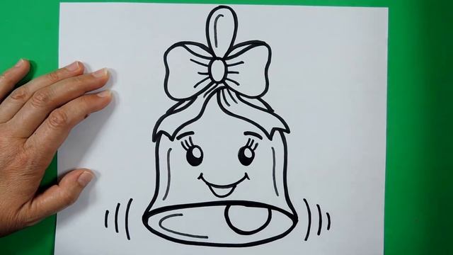 How to draw Cute School Bell .Easy. Back to school. Як намалювати милий шкільний дзвіночок. смотреть онлайн