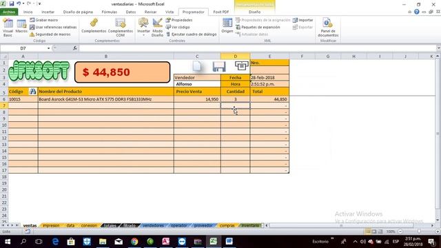 Sistema de Ventas, Compras e Inventario con Excel смотреть онлайн