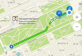 2ГИС, пример возвращения к точке которую ввели в память программы