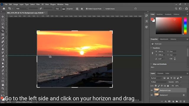 Straighten Horizon in Less than 1 Minute using Photoshop смотреть онлайн