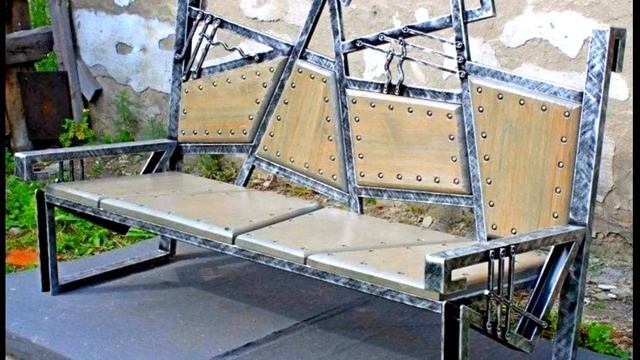 Кованая лавка скамейка ковка в стиле лофт ковка в стиле техно смотреть онлайн