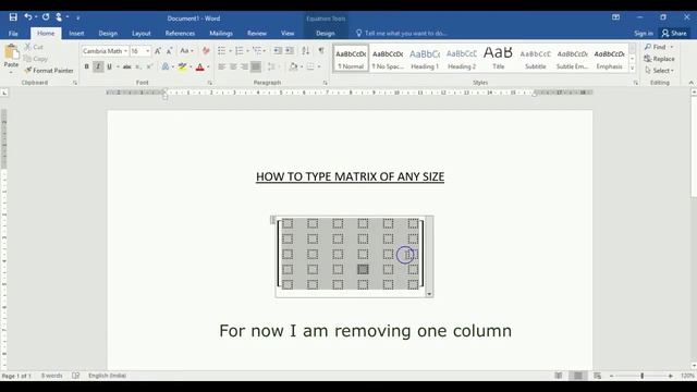 How to type large matrix in word 2016 смотреть онлайн