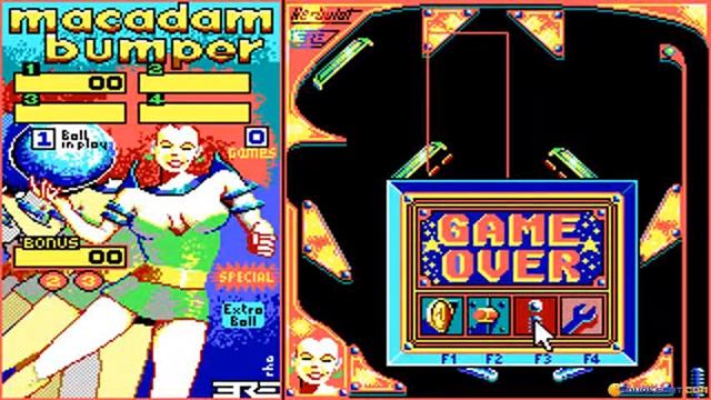 Macadam Bumper - Pinball Wizard gameplay (PC Game, 1985) смотреть онлайн
