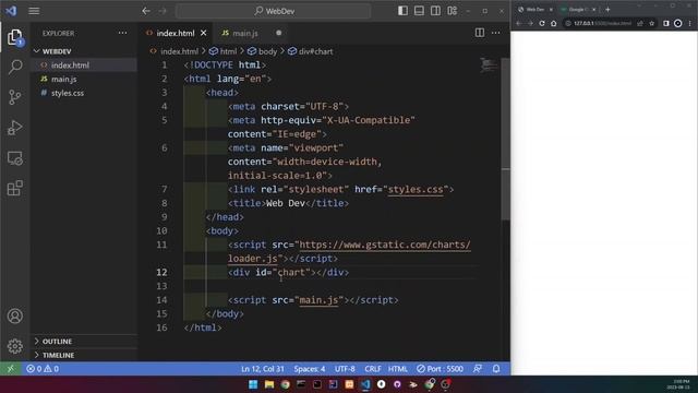 The Basics Of JavaScript Google Chart - 9 Minute Tutorial смотреть онлайн