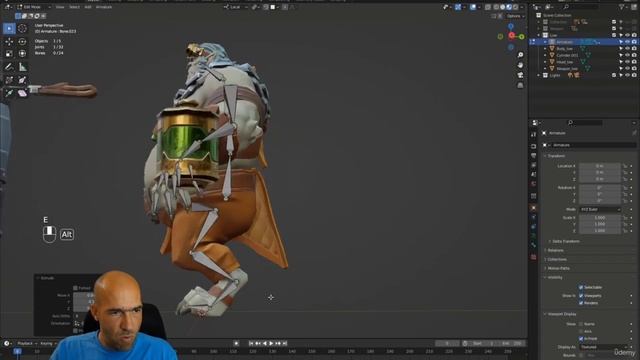 41. Applying Textures, Rigging, Posing And Turntable In Blender смотреть онлайн