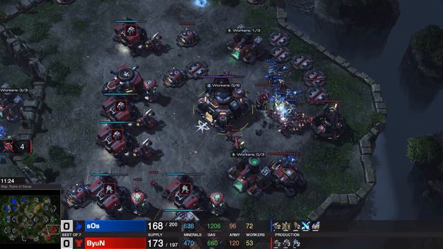 Starcraft 2 LOTV - sOs (P) vs ByuN (T) - G1 on Ruins of Seras - SC2 Pro tournament смотреть онлайн