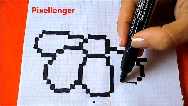 Как рисовать по клеточкам Цветок Просто Ромашка How to Draw Flower Daisy Pixel Art смотреть онлайн