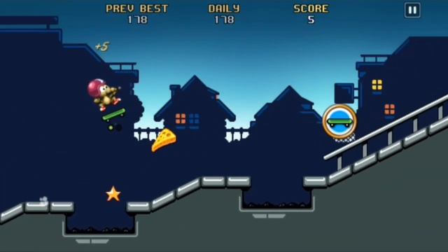 POWER STUNTS, RAT ON A SKATEBOARD ANDROID GAME PLAY смотреть онлайн