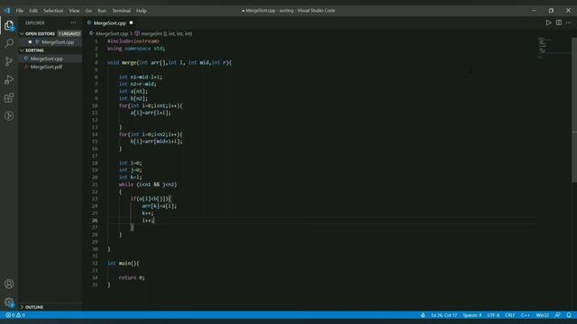 MERGE SORT ALGORITHM AND TIME COMPLEXITY смотреть онлайн