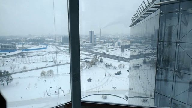 Национальная библиотека в Минске. Подъём на смотровую площадку смотреть онлайн