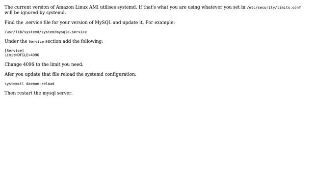 MySQL: Too many open files (24) BUT open_files has not reached open_files_limit? (2 Solutions!!) смотреть онлайн