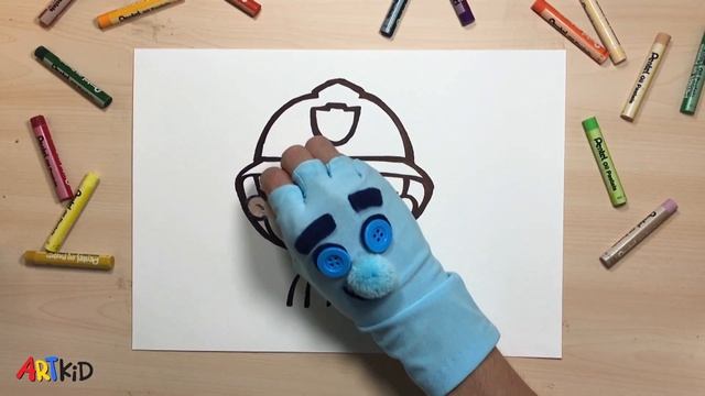 Firefighter | Easy Oil Pastel Drawing and Colouring for Kids | ArtKid смотреть онлайн