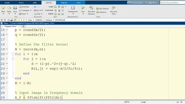 Gaussian high pass filtering of an image | MATLAB Programming | Digital Image Processing смотреть онлайн