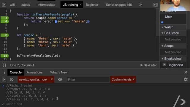 JS workshop - arrays: some vs every смотреть онлайн