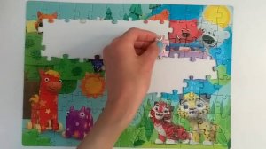 Мульт. Кошечки- Собачки, Ми-ми-мишки, Деревяшки, Лео и Тиг. Собираем пазл для детей.