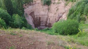 Обвалившееся озеро "Морской глаз" на виде сверху