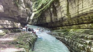 Цандрыпш. Каньон Хашупсе в Абхазии. Сплав на сапе