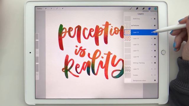 Procreate 4 Tutorial: Use your iPad Pro and Apple pencil for watercolor lettering смотреть онлайн