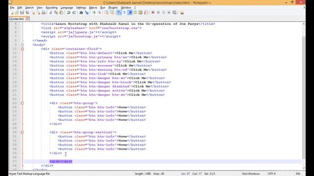Bootstrap training Part 12 - Bootstrap Button Group смотреть онлайн